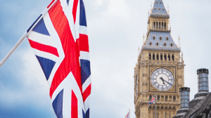 What is the British ISA? Image shows a Union Jack with Big Ben's clock face in the background.